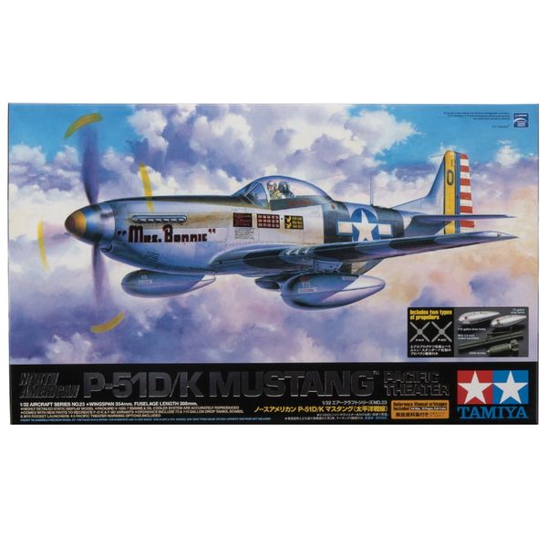 Tamiya 1/32 P-51D/K Mustang Pacific Theater Plane Plastic Model Kit