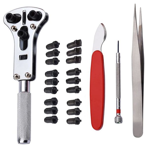 Portable 5-In-1 Watch Back Case Opener Watch Battery Replacement Tool Kit