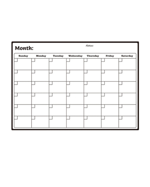 Calendar /Planner - Blank Calendar Black image