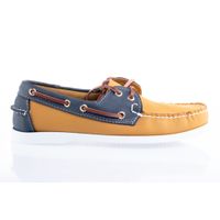 Chestnut Leather Boat Shoes for Men by Bass Wilton