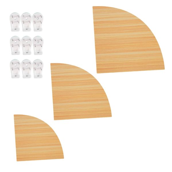 DIY Lightweight Modern Wall Mount Corner Circle Floating Shelf - Set of 3