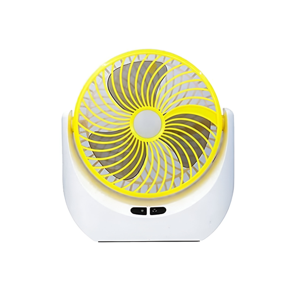 Multi-Purpose Rechargeable Compact Table Fan with Built-in LED Light