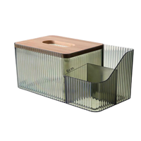 Premium Acrylic Tissue Box with Storage Hold