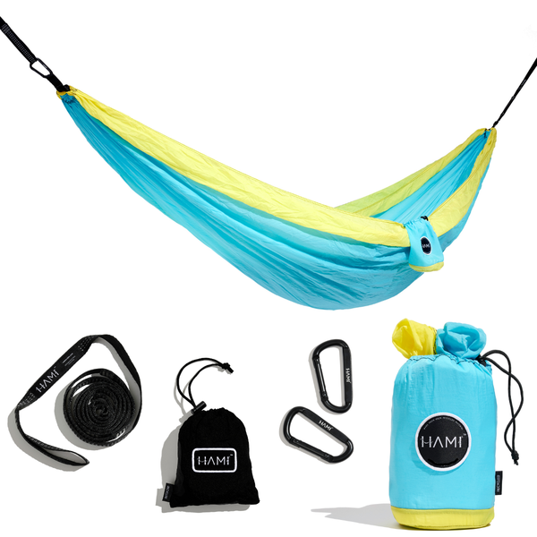 HAMI Ocean Double Portable Hammock made from 100% Recycled Materials