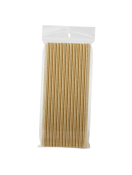 Premium Metallic Gold Paper Straws