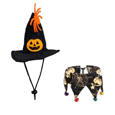 Halloween Hat Scarf Set Cat Cape Hat Set Image