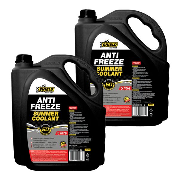 Shield Anti-Freeze Summer Coolant - 5L - 2 Pack