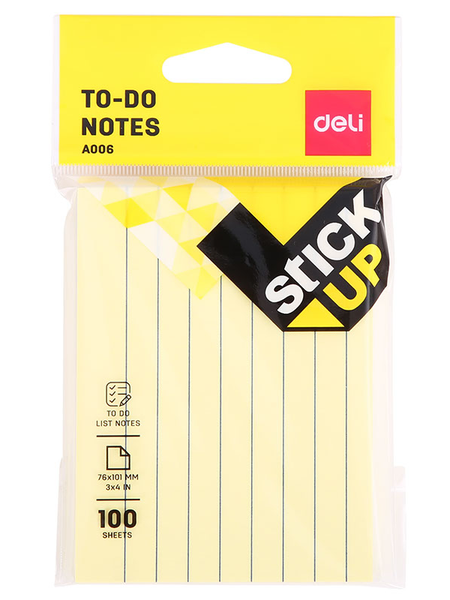 Deli Stick Up To Do Sticky Notes 100 Sheets A00652 Shop Today Get It Tomorrow