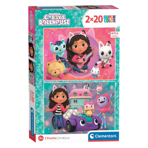 Clementoni 2X20 Piece Puzzle Gabby's Dollhouse