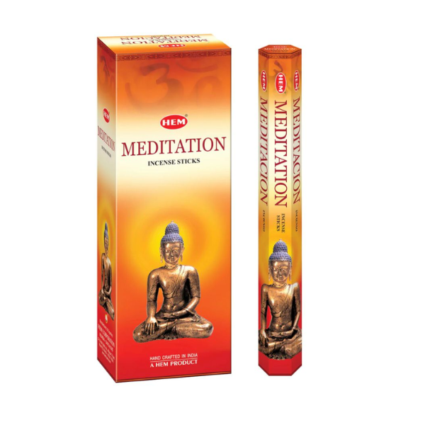 HEM Meditation Incense Sticks (6 Packs of 20 Sticks Each)