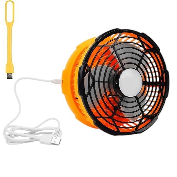 Fan + Light Foldable Portable 8 Inch Cooling Gadget With USB Light