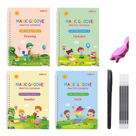 Magic Ink Kids Copy Book Practice Writing Set w/ Pen and Refills