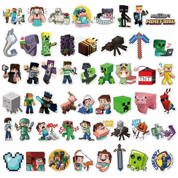 Minecraft 50Pc Collectable Sticker Set