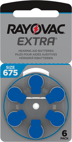 Rayovac Extra Size: 675 Batteries -Box of 60 Batteries