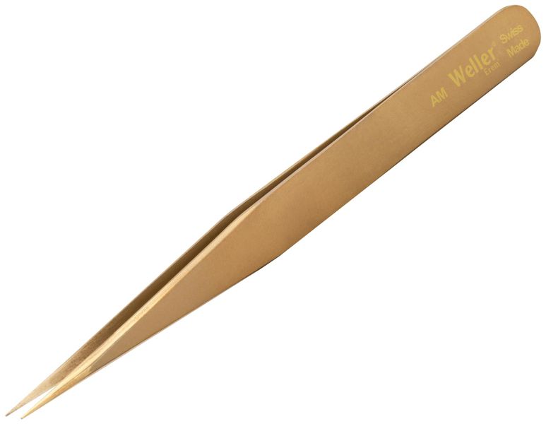 Weller Erem (AM) Tweezer, Precision, Straight, Pointed, 125 mm