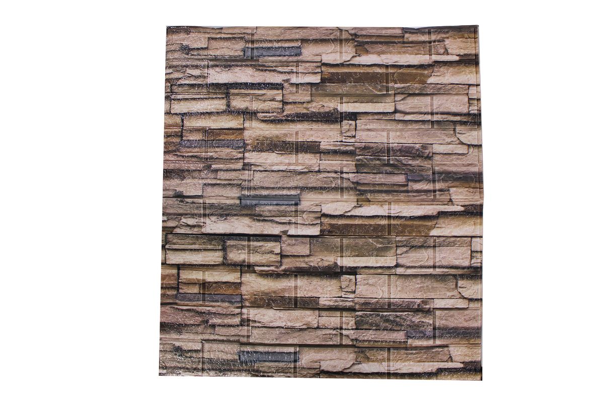 70x70cm 3D Embossed PVC Peel & Stick Brick Wallpaper - Set of 4 Faux Rock |  Buy Online in South Africa 