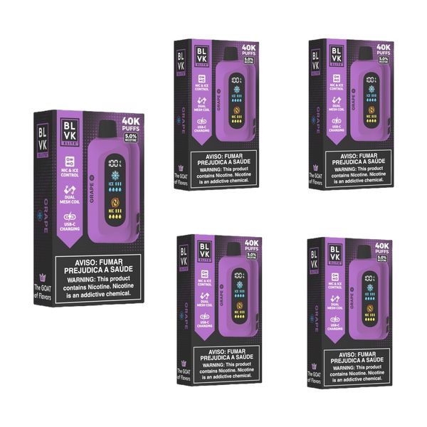 BLVK MMF 40000 Puffs Disposable Vape - Grape (Pack of 5)