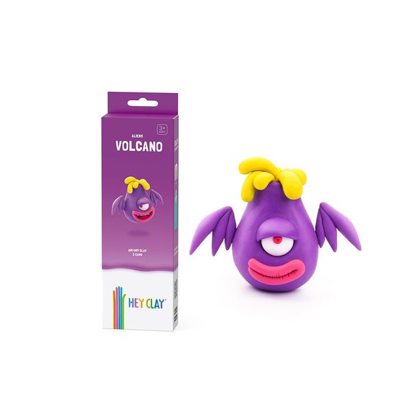 Hey Clay: Modelling Air-Dry Clay with Fun Interactive App - Volcano, 3 Cans