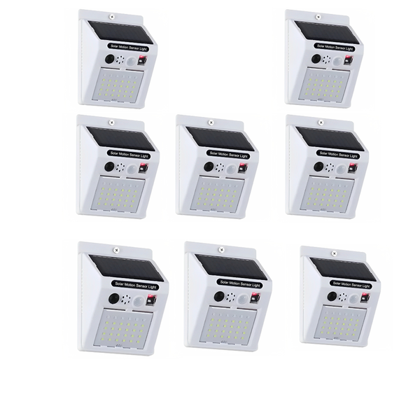 Pack Of 8 Solar Charging Sensor Light &amp; Alarm