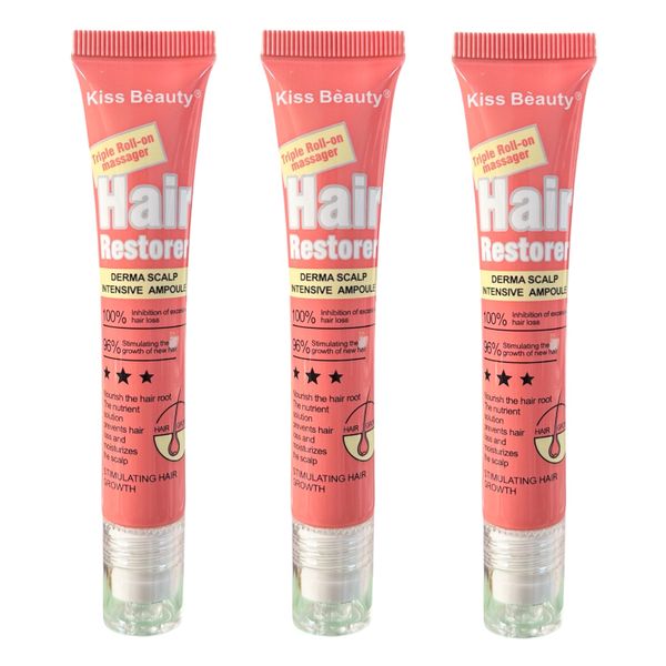 3 Pack Kiss Beauty Hair Restorer Derma Scalp Intensive Ampoule Serum 23ml