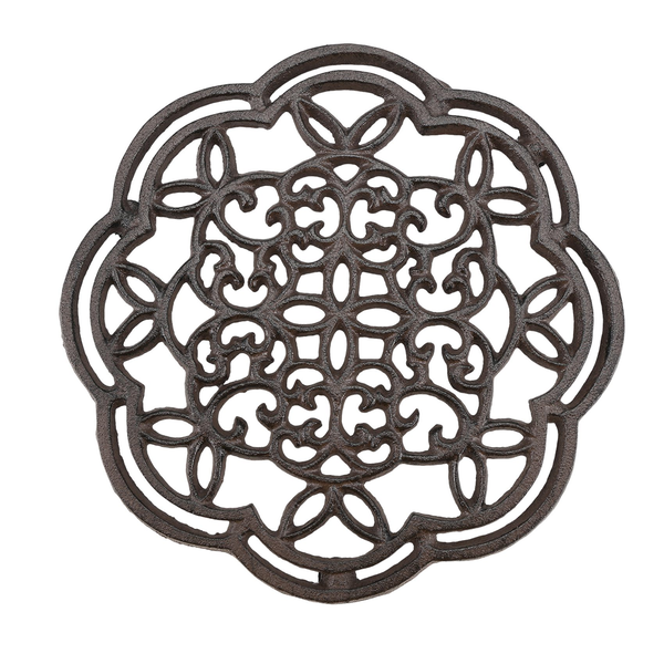 Round Cast Iron Heat-Insulation Trivet for Kitchen Dining Table Decor