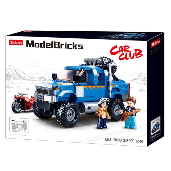 Sluban Building Set: F350 Car Club Model Bricks - 363 Pieces