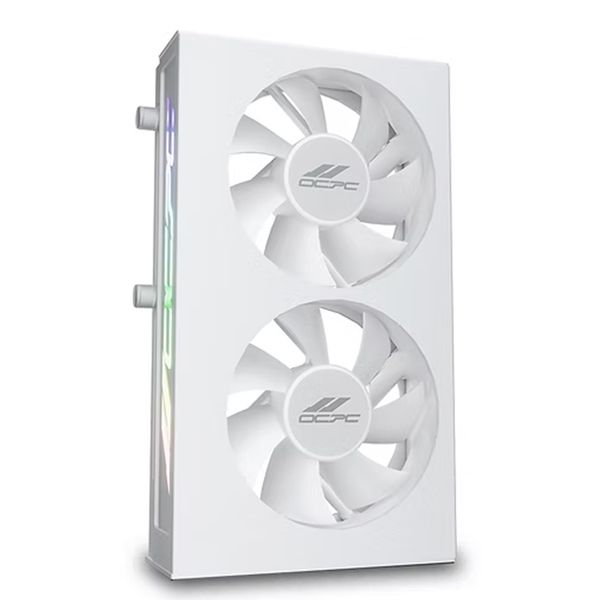 OCPC POLE P1 White Graphics Card Cooling Stand - Dual-Fan ARGB GPU Support