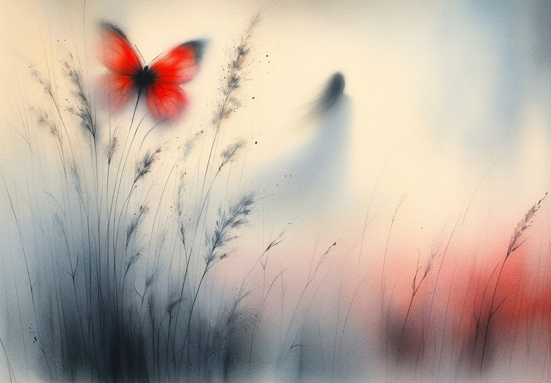 Canvas Wall Art Home Decor - Red Butterfly