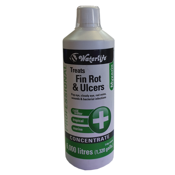 Waterlife Myxazin Treats Fin Rot and Ulcers 1L