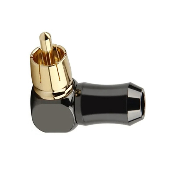 1Pcs Connector Audio Plug Male 90 Degree Right Angle Elbow