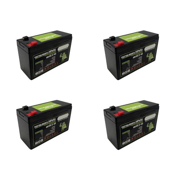 Set Of 4 12.8V 7AH Lithium-ion Battery With LiFeP04 Battery Manager