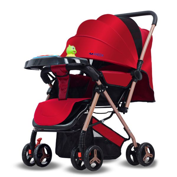 Baneen Baby Stroller with Foot Rest - Red