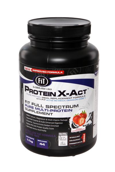 Fit Sports ProteinX-Act Multi-Protein, Bulk 1.1kg 44 Servings-Strawberry
