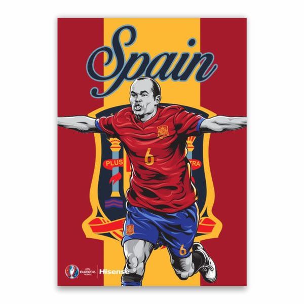 Iniesta Spain Poster - A1