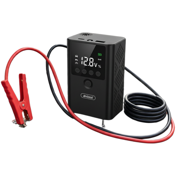 12000mAh 4-in-1 Car Jump Starter &amp; 150PSI Smart Tire Inflator - 1000A Peak