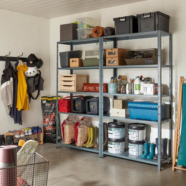 Spaceo 5 Tier Metal Shelf 193 x 100 x 40 - 650kg
