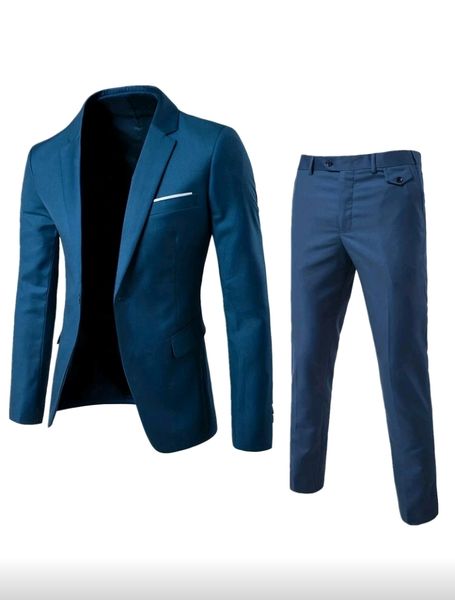 2-piece Dusty Blue Suit For Men