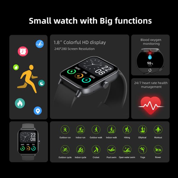 1.8" Smartwatch IP68 BT5.3