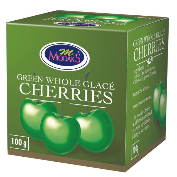 Cherries Green Whole Glace 2 x 100 g - Modaks