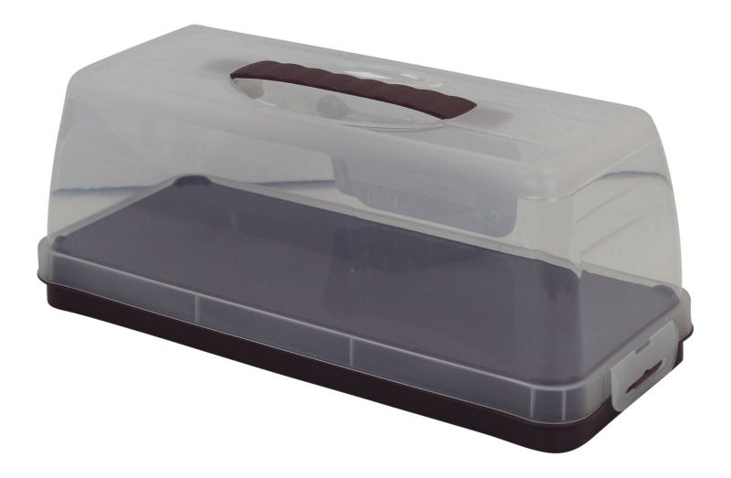 Cake Plate and Dome Purple 36x15x15cm Rectangular Elegant Hobby Life