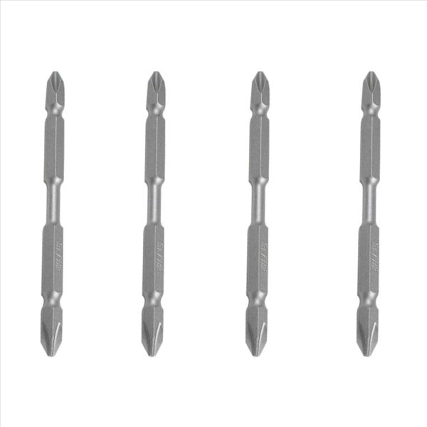5Pcs S2 Screwdriver Bits Set 100Mm Phillips Double Head Hex Shank