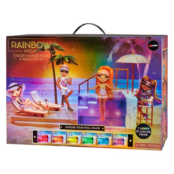 RAINBOW HIGH Color Change Pool &amp; Beach Club Playset 57847