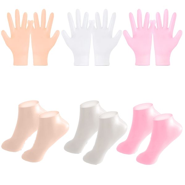 6 Pairs Moisturizing Gloves Socks Set Silicone Glove Sock Foot Spa