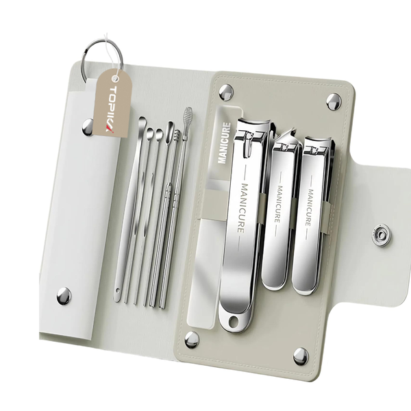 Topika Nail Clippers Set, 10-Piece Stainless Steel Large Nail Clippers Kit
