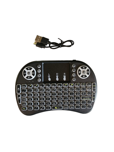 Rechargeable Mini Wireless BackLit Keyboard &amp; Mouse Combo - Black