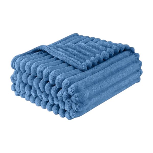 Multifunctional Plush Blanket -200cm x 180cm - Blue