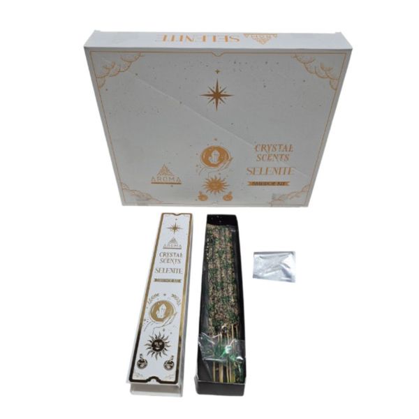 Aroma Crystal Scents - Selenite Incense with Crystals (20g)