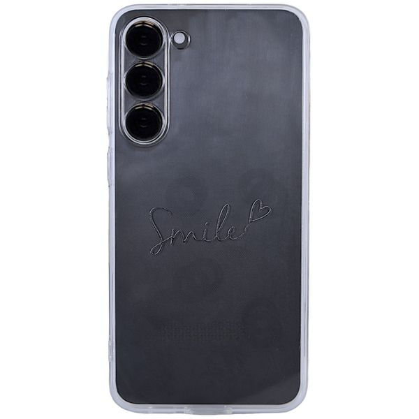 Clear - Phone Case with Smile compatible with Samsung S23+