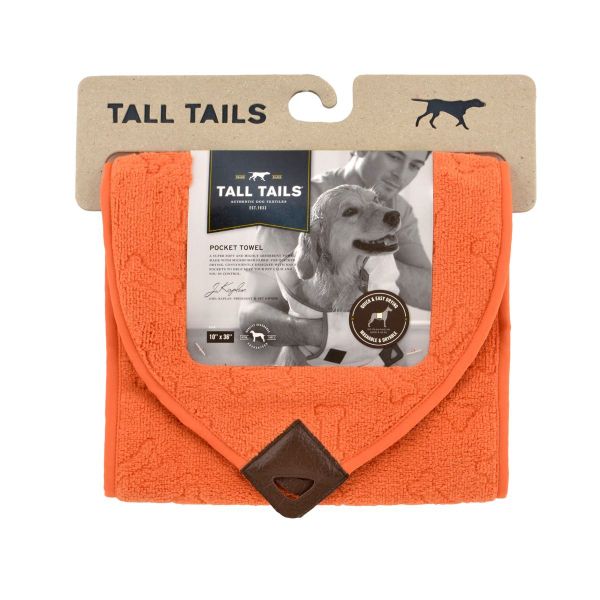 Tall Tails - Orange Pet Cape Towel Small