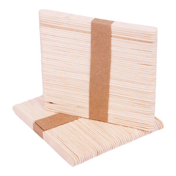 Disposable Wooden Wax Spatula - 11.4 x 1 cm - 100 Pack